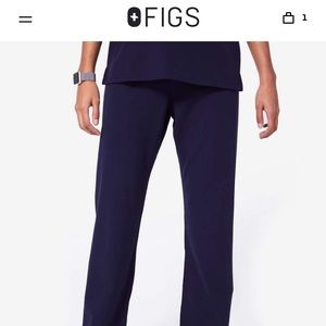figs livingston navy blue scrub pants